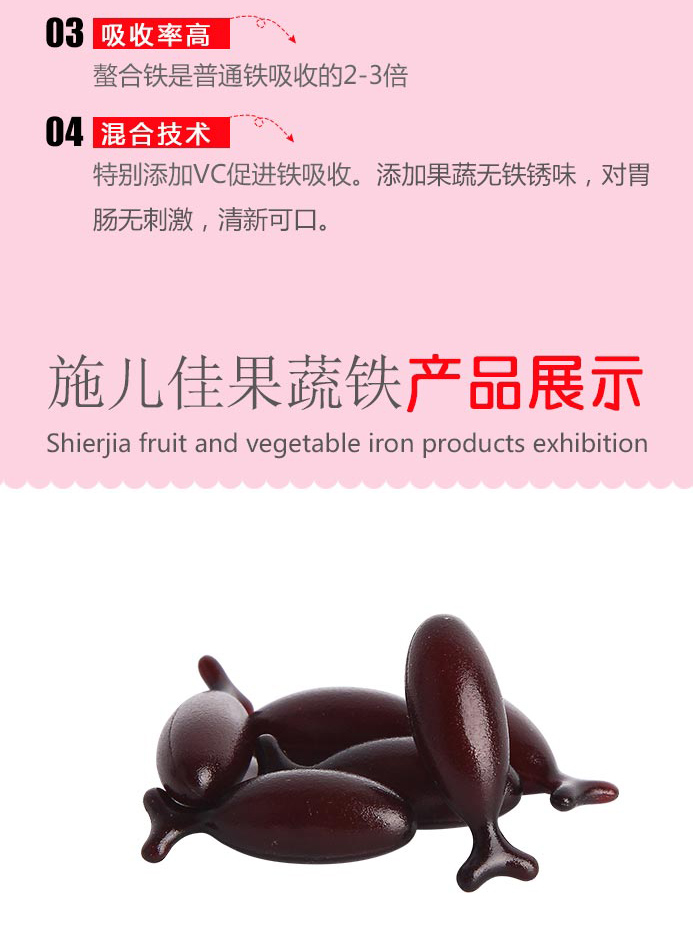 果蔬强化铁凝胶糖果